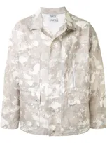 Marcelo Burlon County Of Milan Camouflage Print Military Jacket In Neutrals