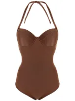 Amir Slama Plain One-piece In Brown