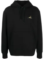 Hugo Men's Dongrel Hoodie With Moon Graphic In 001 Black