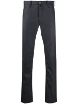 Jacob Cohen Logo-patch Straight-leg Trousers In Blue