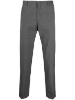 Paul Smith Check Print Tailored Trousers In Grey