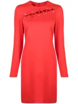 Boutique Moschino Tie-up Chest Dress In Red