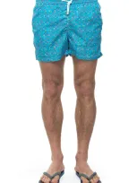 Vincenzo De Lauziers Capri Boardshort Cornflower Blue Polyester Man