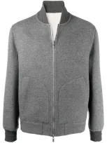 Brunello Cucinelli Cashmere Reversible Jacket In Grey