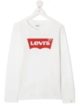 Levi's Teen Logo-embroidered Sweatshirt In White