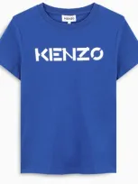 Kenzo Logo Print Short-sleeve T-shirt In Blue,white