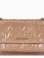 Miu Miu Beige Shine Leather Bag