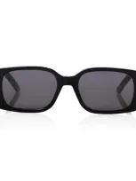 Dior Wil Rectangle Acetate Sunglasses In Black