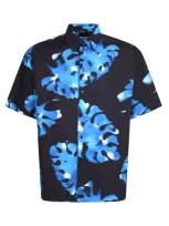 Msgm Abstract-print Short-sleeve Shirt In Multi