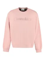 Nanushka Remy Cotton Crew-neck Sweatshirt In Pink