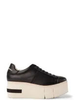 Paloma Barceló Mirande Metallic Platform Sneaker In Black