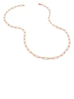 Monica Vinader Deco Paper Clip Chain Necklace In Rosa