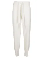 P.a.r.o.s.h . Drawstring Knitted Trousers In White