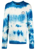 Alanui Tie-dye Cable-knit Jumper In Multicoloured