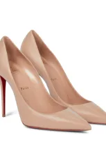 Christian Louboutin Kate 100 Leather Pumps In Beige