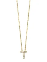 Bony Levy 18k Gold Pavé Diamond Initial Pendant Necklace In Yellow Gold - T