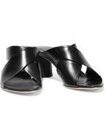 By Far Jaz Leather Mules In Black