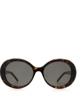 Saint Laurent Sl 419 Havana Female Sunglasses - Atterley In Grey