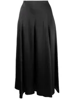 Vince High-waisted Flared Skirt In Schwarz