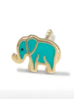 Sydney Evan 14k Mini Elephant Enamel Stud Earring, Right