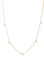 Roberto Coin 3-diamond Cluster 5-station Necklace