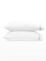 Matouk Astor Braid Standard Pillowcases, Pair In Silver