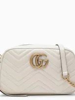 Gucci White Gg Marmont Small Bag