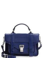 Proenza Schouler Tiny Ps1 Lambskin Leather Satchel In Blue