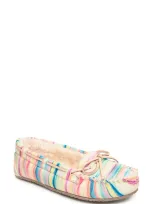 Minnetonka Women's Cally Moccasin Slippers Women's Shoes In Tropical Wave