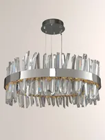 Allegri Crystal By Kalco Lighting Glacier 32" Round Led Pendant Light