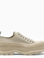 Alexander Mcqueen Cream Tread Slick Shoes In Beige