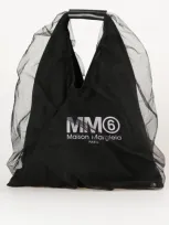 Mm6 Maison Margiela Japanese Medium Tulle Bag In Black