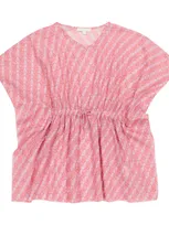 Chloé Kids' Printed Cotton Dress In Pink