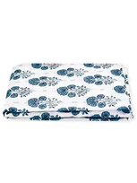 Matouk Joplin King Fitted Sheet In Mineral Blue