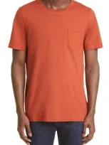 Massimo Alba Panarea Garment-dyed Cotton-jersey T-shirt In Orange