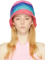 Agr Printed Cotton-twill Bucket Hat In Pink Blue