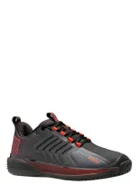 K-swiss Ultrashot 3 Tennis Shoe In Asphalt/ Jet Blk/ Spcy Orng