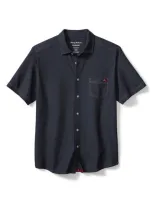 Tommy Bahama Emfielder Short Sleeve Button-up Shirt In Blue Note