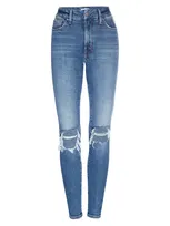 Good American Good Waist High Rise Ankle Skinny Jeans In I223 In Indigo