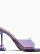 Amina Muaddi Sandal High Lupita Glass In Purple