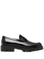 Tod's Patent-leather Loafers In Schwarz