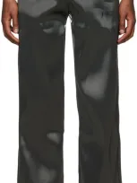 Heliot Emil Gray Liquid Metal Trousers In Negro