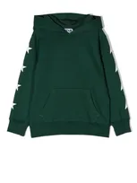 Golden Goose Kids' Cotton Blend Sporty Sweatshirt In Green