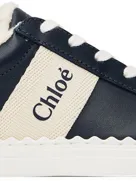 Chloé Logo-tape Low-top Sneakers In Blue