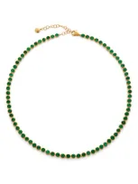 Monica Vinader X Kate Young Tennis Necklace In Green