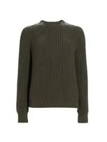 Loro Piana Girocollo Davenport Cashmere Sweater In Green Kaki Melange