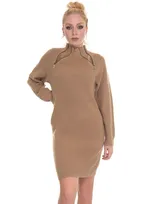 Michael Kors Sweater Dress Camelhair  Woman