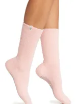 Ugg Paityn Cozy Gripper Crew Socks In Soft Kiss