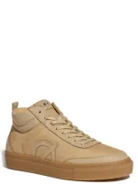 Loci Men's Ten Recycled Ocean Plastic Mid-top Sneakers In Sand/sand/gum