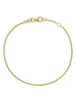 Bony Levy 14k Gold Thin Rope Chain Bracelet In 14k Yellow Gold